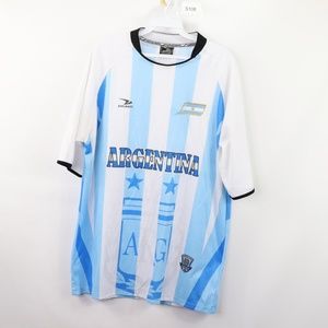 Drako Mens Medium Argentina Soccer Jersey Blue